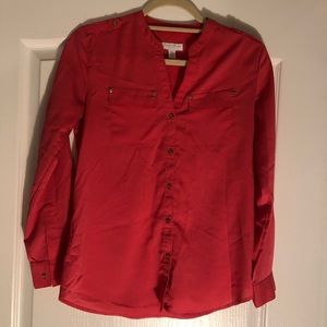 Pink long sleeve blouse